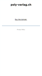 Mobile Screenshot of poly-verlag.ch